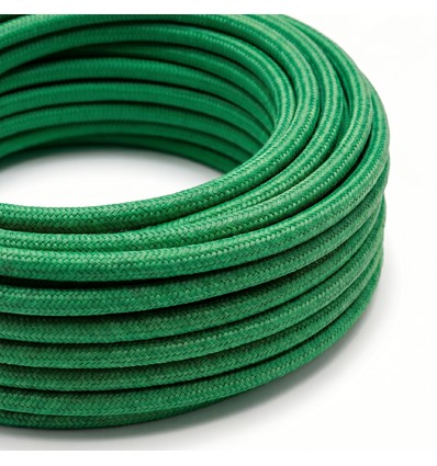 5m Textilkabel 2x0,75 mm² - 230V, dunkelgrün