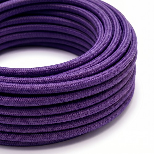 5m Stoffleitung 2x0,75 mm², Textil - 230V, Lila