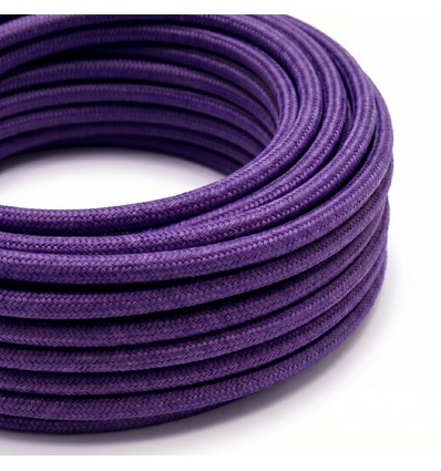 5m Stoffleitung 2x0,75 mm², Textil - 230V, Lila
