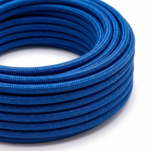 5m Textilkabel 2x0,75 mm² - 230V, blau