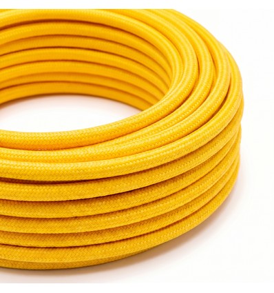 5m Stoffleitung 2x0,75 mm², Textil - 230V, Gelb