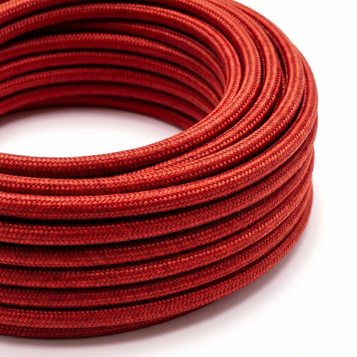 5m Stoffleitung 2x0,75 mm², Textil - 230V, Rot
