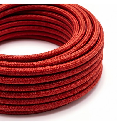 5m Stoffleitung 2x0,75 mm², Textil - 230V, Rot