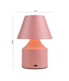 Wiederaufladbare LED-Tischleuchte - Rosa, Touch-dimmbar, 3-in-1, IP20