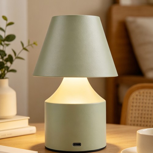 Wiederaufladbare LED Tischlampe - Grün, Touch dimmbar, 3in1, IP20