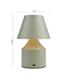 Wiederaufladbare LED Tischlampe - Grün, Touch dimmbar, 3in1, IP20