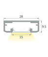 1 Meter LED-Schrankbeleuchtung - 6mm hoch, 12V DC, 9W, mit Endkappe
