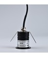 Sauna Downlight schwarz - 24V DC, RA93, 1,1W, 3m Kabel, Loch: Ø3 cm, Maße: Ø3,5 cm