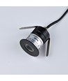 Sauna Downlight schwarz - 24V DC, RA93, 1,1W, 3m Kabel, Loch: Ø3 cm, Maße: Ø3,5 cm