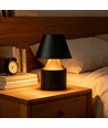 Wiederaufladbare LED-Tischleuchte - Schwarz, Touch-dimmbar, 3in1, IP20