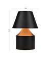 Wiederaufladbare LED-Tischleuchte - Schwarz, Touch-dimmbar, 3in1, IP20