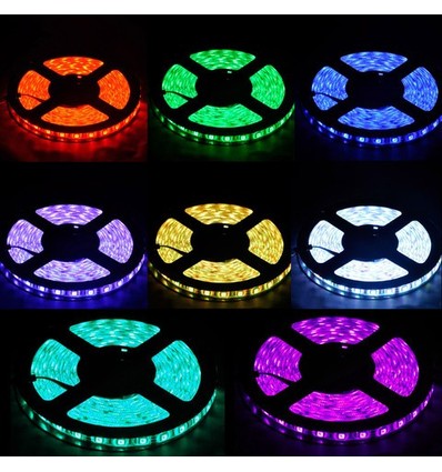 5m 14W/m RGB LED-Streifen - 12V DC, IP68, 60 LEDs pro Meter, Wasserdicht