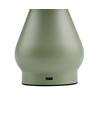 Wiederaufladbare LED-Tischleuchte - Grün, Ø16cm, 21,5cm hoch, Touch-dimmbar, 3in1, IP20
