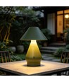Wiederaufladbare LED-Tischleuchte - Grün, Ø16cm, 21,5cm hoch, Touch-dimmbar, 3in1, IP20