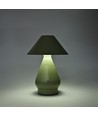Wiederaufladbare LED-Tischleuchte - Grün, Ø16cm, 21,5cm hoch, Touch-dimmbar, 3in1, IP20