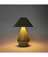 Wiederaufladbare LED-Tischleuchte - Grün, Ø16cm, 21,5cm hoch, Touch-dimmbar, 3in1, IP20