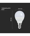 E14 6,5W LED Tropfenlampe - P45, 6500K, Kaltweiß, Kunststoff