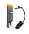 Schwarze LED-Leseleuchte, wiederaufladbar & tragbar, inkl. Leuchtmittel