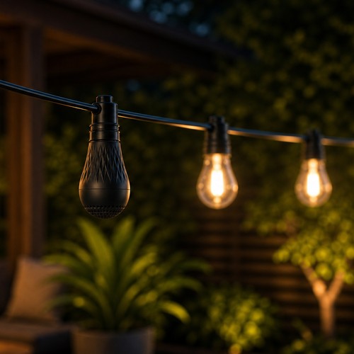 Garland Bluetooth-Lautsprecher - Schwarz, 230V, Zubehör für Lichterketten