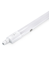 150cm HICRI PRO Sensorleuchte 46W - Durchgangsverdrahtet, Mikrowellensensor, RA93, 130lm/W, IP65