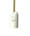 Fassung E14 & Rosette, Designer - Gold-Optik, 2m Kabel ohne Leuchtmittel
