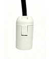 E14 Lampenfassung & Baldachin, Designer - Schwarz, 2m Kabel