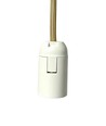 Lampenfassung & Baldachin, Designer - Holz- und Goldoptik, 2m Kabel
