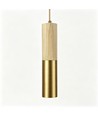 Lampenfassung & Baldachin, Designer - Holz- und Goldoptik, 2m Kabel