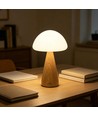 Wiederaufladbare LED-Tischleuchte - Holz, Touch-dimmbar, 3in1, IP20