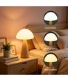 Wiederaufladbare LED-Tischleuchte - Holz, Touch-dimmbar, 3in1, IP20
