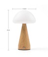 Wiederaufladbare LED-Tischleuchte - Holz, Touch-dimmbar, 3in1, IP20