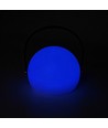 Wiederaufladbare RGB LED Tischleuchte Ø13cm - Weiß, inkl. Fernbedienung, IP54 Außen