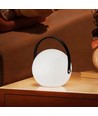Wiederaufladbare RGB LED Tischleuchte Ø13cm - Weiß, inkl. Fernbedienung, IP54 Außen