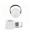 Wiederaufladbare RGB LED Tischleuchte Ø13cm - Weiß, inkl. Fernbedienung, IP54 Außen