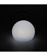 Wiederaufladbare RGB LED Tischleuchte Ø13cm - Weiß, inkl. Fernbedienung, IP54 Außen