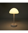 Wiederaufladbare LED-Tischleuchte Innen/Außen - Weiß, Touch-dimmbar, 3-in-1, IP20