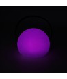 Wiederaufladbare RGB LED Tischleuchte Ø13cm - Weiß, inkl. Fernbedienung, IP54 Außen