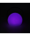 Wiederaufladbare RGB LED Tischleuchte Ø13cm - Weiß, inkl. Fernbedienung, IP54 Außen