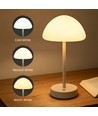 Wiederaufladbare LED-Tischleuchte Innen/Außen - Weiß, Touch-dimmbar, 3-in-1, IP20
