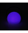 Wiederaufladbare RGB LED Tischleuchte Ø13cm - Weiß, inkl. Fernbedienung, IP54 Außen