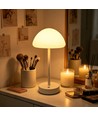 Wiederaufladbare LED-Tischleuchte Innen/Außen - Weiß, Touch-dimmbar, 3-in-1, IP20