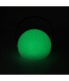 Wiederaufladbare RGB LED Tischleuchte Ø13cm - Weiß, inkl. Fernbedienung, IP54 Außen