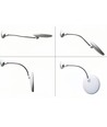Make-up Spiegel mit LED-Licht - 3xAAA, stufenlos dimmbar, Saugnapf und Verlängerung