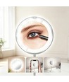 Make-up Spiegel mit LED-Licht - 3xAAA, stufenlos dimmbar, Saugnapf und Verlängerung