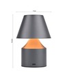 Wiederaufladbare LED-Tischleuchte - Grau, Touch-dimmbar, 3in1, IP20