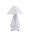 Wiederaufladbare LED-Tischleuchte - Weiß, Ø16cm, 21,5cm hoch, Touch-dimmbar, 3in1, IP20