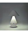 Wiederaufladbare LED-Tischleuchte - Weiß, Ø16cm, 21,5cm hoch, Touch-dimmbar, 3in1, IP20
