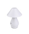 Wiederaufladbare LED-Tischleuchte - Weiß, Ø16cm, 21,5cm hoch, Touch-dimmbar, 3in1, IP20