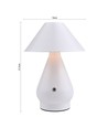 Wiederaufladbare LED-Tischleuchte - Weiß, Ø16cm, 21,5cm hoch, Touch-dimmbar, 3in1, IP20