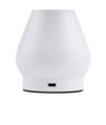 Wiederaufladbare LED-Tischleuchte - Weiß, Ø16cm, 21,5cm hoch, Touch-dimmbar, 3in1, IP20